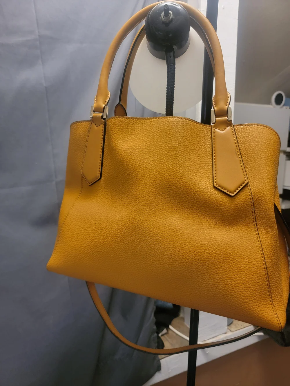 Michael Kors KIMBERLY Yellow Pebbled Leather Satchel